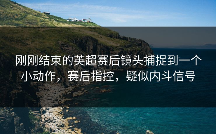 刚刚结束的英超赛后镜头捕捉到一个小动作，赛后指控，疑似内斗信号  第1张