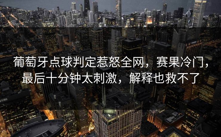 葡萄牙点球判定惹怒全网，赛果冷门，最后十分钟太刺激，解释也救不了  第1张