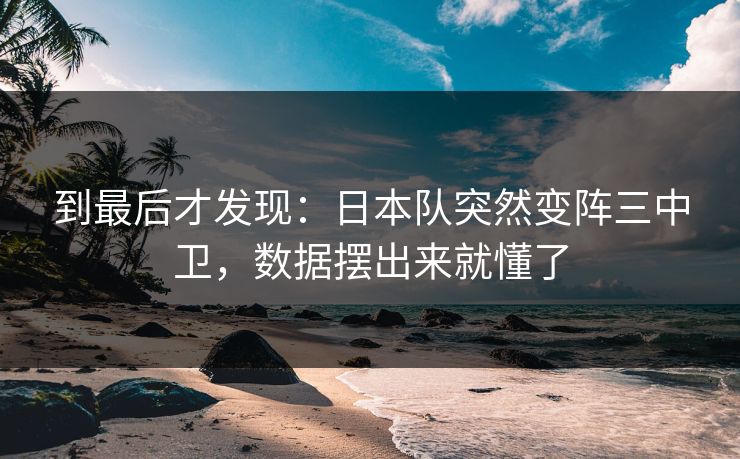 到最后才发现：日本队突然变阵三中卫，数据摆出来就懂了  第1张